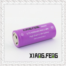 3.7V Xiangfeng 26650 4200mAh 60A Imr Wiederaufladbare Lithium-Batterie Li-Mn Batterie